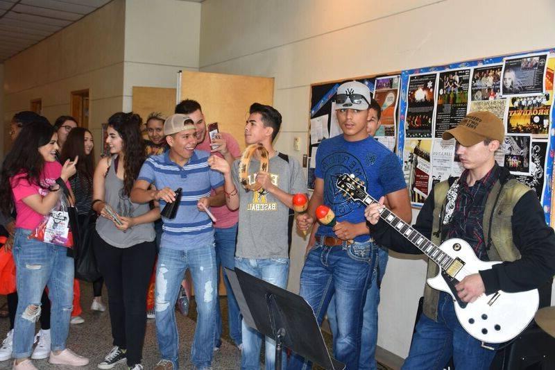 Students playing music